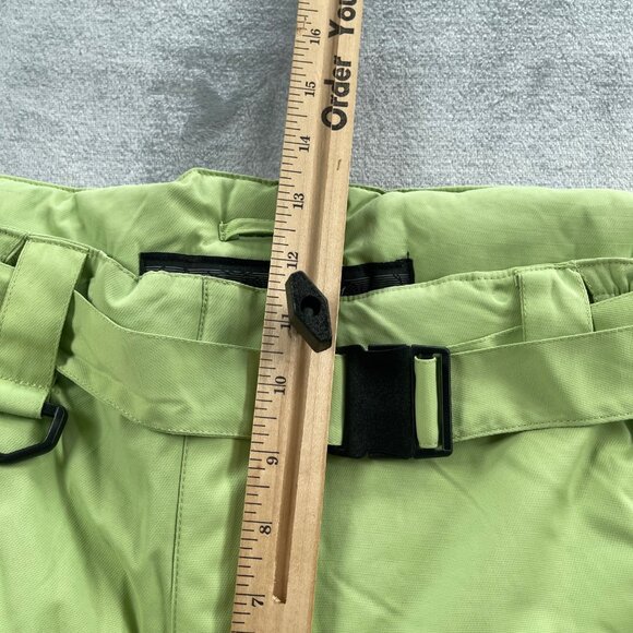 Spyder Ski Pants Womens XL Lime Green Dermizax-EV Quest X-static Insulation - Picture 11 of 16